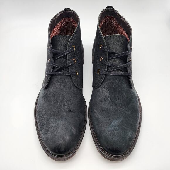 Aston Grey Khanov Chukka Boots Men\'s 11 Black Leather‎ Lace-up main image 7